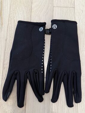 Lululemon Women’s Black Run for It All Gloves Tech Running Gloves NWOT